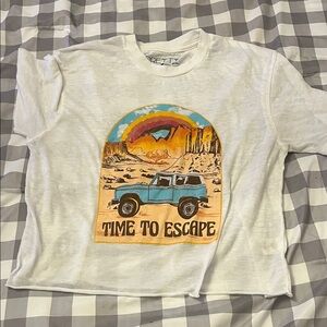 Escape Adventure White Crop Top